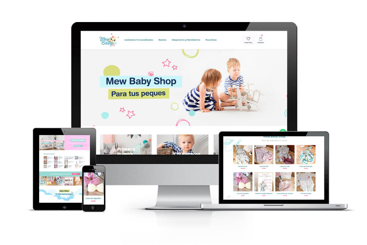 Diseño web tienda online Mew Baby