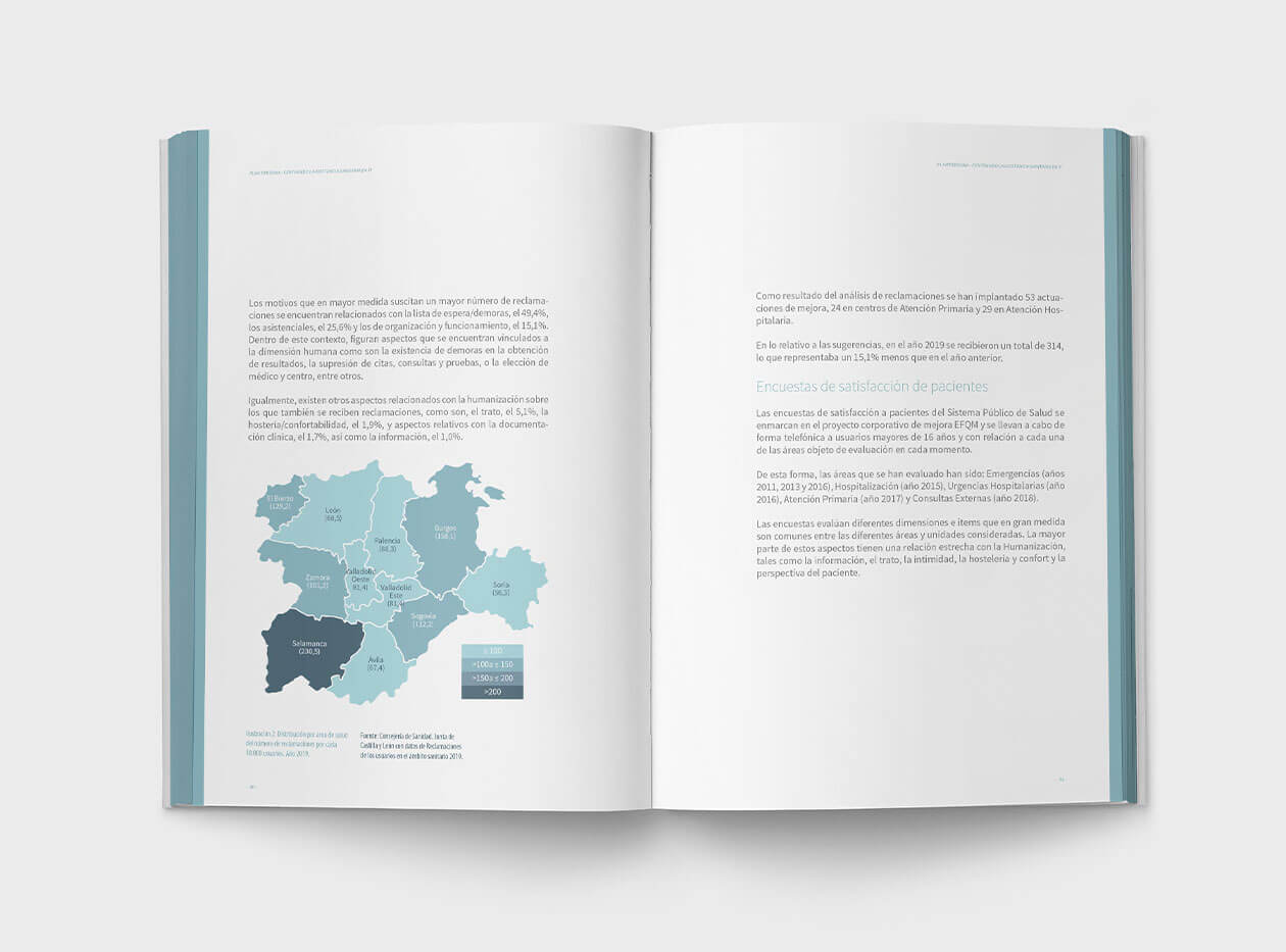 Diseño editorial para el libro Nuevos espacios para el Plan Persona de SACYL