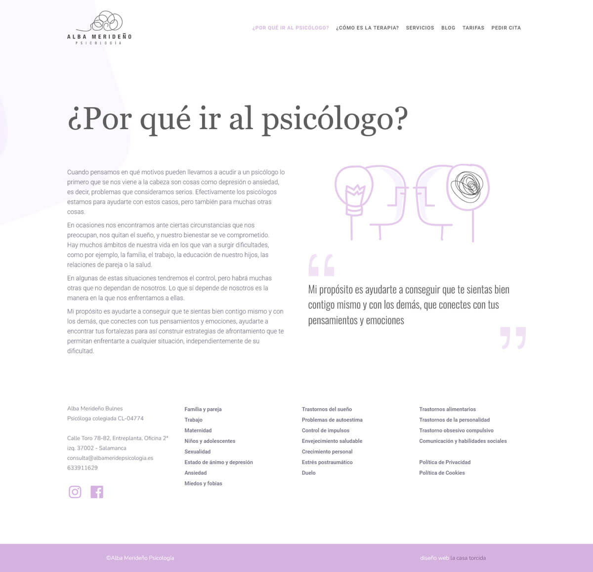 Diseño web Alba Merideño