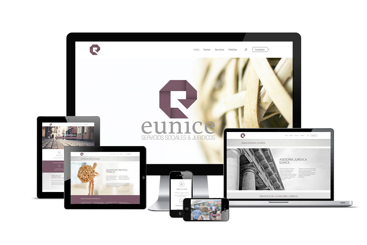 página de inicio de la web de eunice