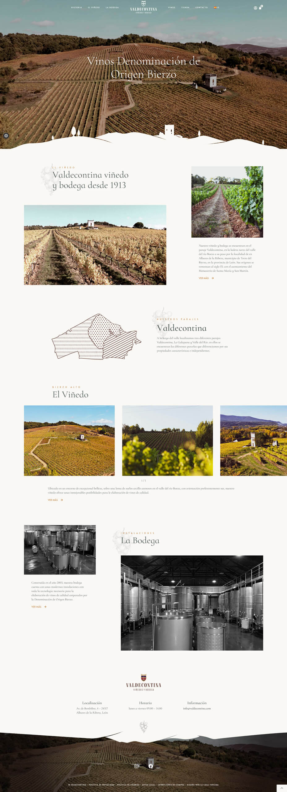 Diseño web bodega de vinos
